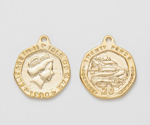 PD.2094 // Elizabeth II Coin Pendant, 2 Pc