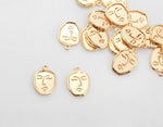 PD.2095 // Face Pendant, 2 Pc