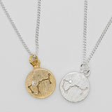 [ 925 Sterling silver ] zodiac Sign Pendant Silver Necklace