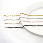 SG.588 // Surgical Steel 1.5mm Basic chain [Silver, Gold, RoseGold, Black], 90cm