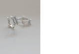 [ 925 Sterling silver ] Crystal Baguette One-Touch Earring