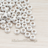 BD.002 // Texture Sanded Round Matal Bead, 8 Pc