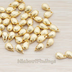 BD.008 // Faceted Teardrop Metal Bead, 10 Pc