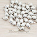 BD.008 // Faceted Teardrop Metal Bead, 10 Pc