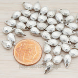 BD.008 // Faceted Teardrop Metal Bead, 10 Pc