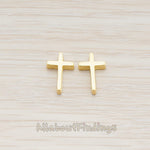 BD.013 //  Mini Cross Metal Bead Pendant, 2 Pc