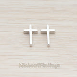 BD.013 //  Mini Cross Metal Bead Pendant, 2 Pc