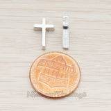 BD.013 //  Mini Cross Metal Bead Pendant, 2 Pc