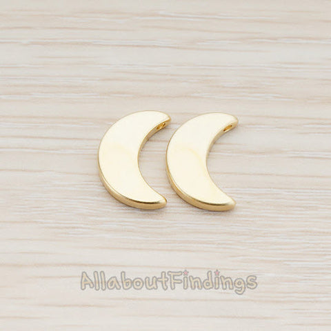 BD.014 // Crescent Moon Bead Pendant, 2 Pc