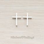 BD.016-02 // Cross Metal Bead Pendant, 2 Pc