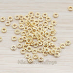 BD.022 // Round Textured Doughnut Shape Spacer, 10 Pc