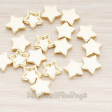 BD.029-02 // Hammered Flat Star Metal Bead, 2 Pc