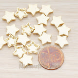 BD.029-02 // Hammered Flat Star Metal Bead, 2 Pc