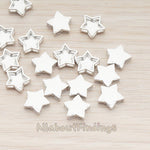 BD.029-02 // Hammered Flat Star Metal Bead, 2 Pc