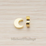 BD.032 // Mini Crescent Moon Metal Bead, 4 Pc