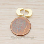 BD.032 // Mini Crescent Moon Metal Bead, 4 Pc