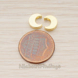 BD.032 // Mini Crescent Moon Metal Bead, 4 Pc