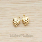 BD.035 // Mini Fallen Leaf Metal Bead, 2 Pc