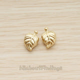 BD.035 // Mini Fallen Leaf Metal Bead, 2 Pc