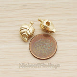 BD.035 // Mini Fallen Leaf Metal Bead, 2 Pc