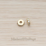 BD.037 // Cubic Setting Round Metal Spacer Metal Bead 5mm, 2 Pc