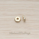 BD.037 // Cubic Setting Round Metal Spacer Metal Bead 5mm, 2 Pc