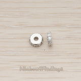 BD.037 // Cubic Setting Round Metal Spacer Metal Bead 5mm, 2 Pc