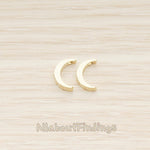 BD.039 // Crescent Moon Metal Bead Charm, 2 Pc