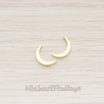 BD.039 // Crescent Moon Metal Bead Charm, 2 Pc