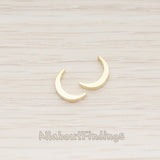 BD.039 // Crescent Moon Metal Bead Charm, 2 Pc