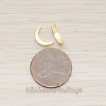 BD.039 // Crescent Moon Metal Bead Charm, 2 Pc