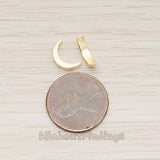 BD.039 // Crescent Moon Metal Bead Charm, 2 Pc