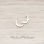 BD.039 // Crescent Moon Metal Bead Charm, 2 Pc