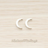 BD.039 // Crescent Moon Metal Bead Charm, 2 Pc