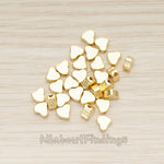 BD.051 // Animated Crooked 5mm Heart Metal Bead Charm, 4 Pc