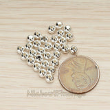 BD.053-02 // 925 Silver 4mm Metal Seed Bead Spacer Charm, 6 Pc