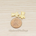 BD.057 // Oriental Gold Fish Metal Bead Charm, 4 Pc