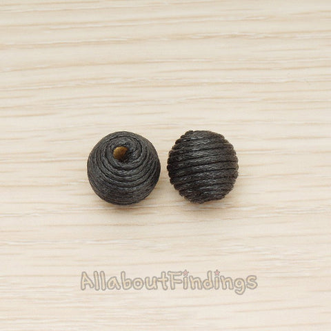 BD.066 // 13mm Cord Ball Beads Charm, 4 Pc