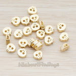 BD.928 // Tiny Skull Metal Bead, 2 Pc