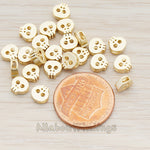 BD.928 // Tiny Skull Metal Bead, 2 Pc