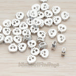 BD.928 // Tiny Skull Metal Bead, 2 Pc