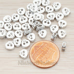 BD.928 // Tiny Skull Metal Bead, 2 Pc