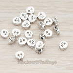 BD.928 // Tiny Skull Metal Bead, 2 Pc