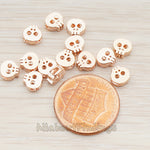 BD.928 // Tiny Skull Metal Bead, 2 Pc