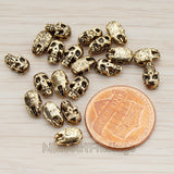 BD.929 // Realistic 3D Skull Metal Bead, 4 Pc