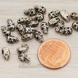 BD.929 // Realistic 3D Skull Metal Bead, 4 Pc