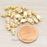 BD.929 // Realistic 3D Skull Metal Bead, 4 Pc