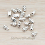 BD.929 // Realistic 3D Skull Metal Bead, 4 Pc