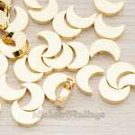 BD.939 // Sharpin Crescent Moon Metal Bead, 4 Pc