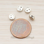 BD.951 // Smiley Face Round Metal Bead, 4 Pc